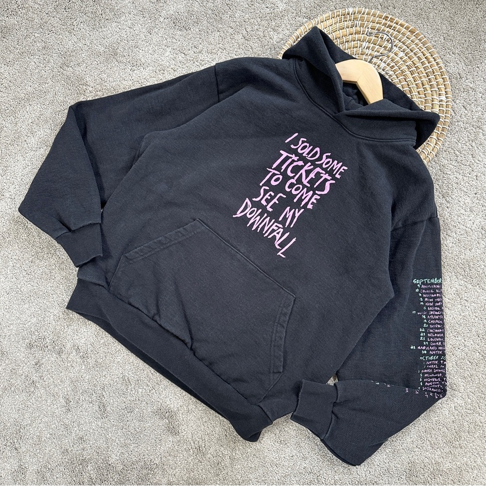 Machine Gun Kelly Tickets To My Downfall 2021 Concert Pullover Hoodie Black M